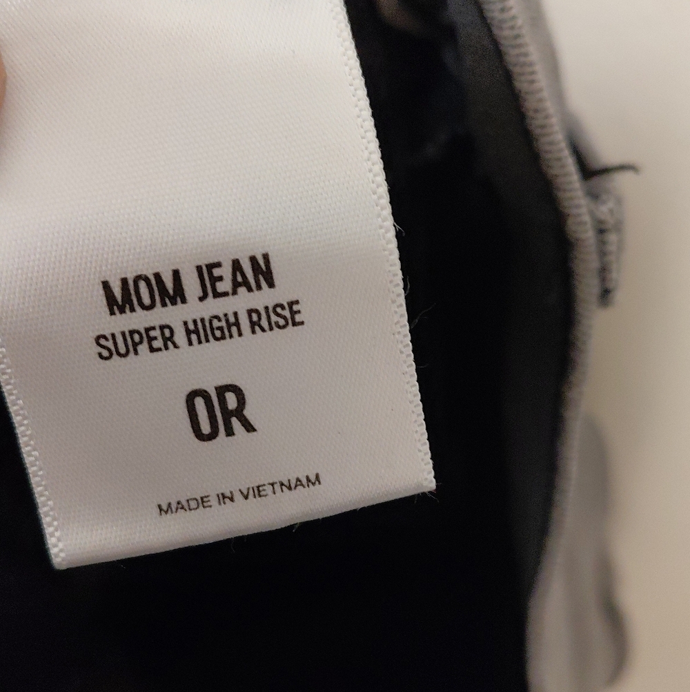 Express Super Highrise Grey Mom Jeans Size 0 Regular - Picture 8 of 12